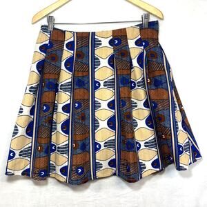 NU New York M Miniskirt Flare Skater Pattern Print‎ Lined